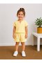 Girl's and Boy's Yellow Muslin Shorts Set