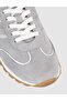 Gray Genuine Leather Women's Casual Sneaker - 5