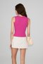 Petaly Women's Soft and Flexible Fabric Organic Cotton Round Neck Dark Fuchsia Undershirt - 5