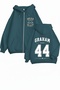 Off Campus Briar Hockey 44 Graham Printed 3 Thread Zipper Cardigan Embroidered Oversize
