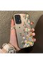 Samsung Galaxy A72 Compatible Silicone Edge Hard Back Case Couple Phone Case with Floral Pattern - 3