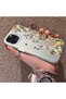 iPhone 11 Pro Compatible Silicone Edge Hard Back Case Couple Phone Case with Floral Pattern - 2