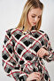 Women's Buttoned Long Hijab Dress 1548 - Black - Beige - 2