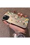 iPhone 13 Pro Max Compatible Silicone Edge Hard Back Case Couple Phone Case with Floral Pattern - 2