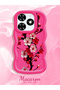 Tecno Spark 20 Compatible Case Camera Protector Red Silicone Couple Phone Case Flower Pattern - 2