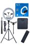 14 Inch Ring Light Tripod Mount with 3 Phone Bracket, LED Soft Ring Light with Remote Control