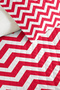 Zigzag Geometric Fuchsia Young Room Single Pique Set - Modern 160X220 cm Quilted Bedspread - 3