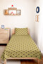 Hearted Yellow Young Room Single Pique Set - Minimal Black 160X220 cm Quilted Bedspread - 4