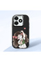 Infinix Smart 8 Compatible Case Camera Protector Black Silicone Couple Phone Case Girl Patterned