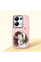 Redmi Note 13 Pro 4g Compatible Case Camera Protector Pink Silicone Couple Phone Case Girl Patterned