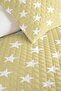 Yıldız Sarı Young Room Single Pique Set - Minimal Mustard 160X220 cm Quilted Bedspread - 3