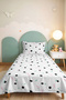 Pastel Geometric White Young Room Single Pique Set-Mint Pink 160X220Cm Quilted Bedspread - 4