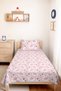 Pink Swan Girl's Pique Set - Pastel White Baby Room Seasonal Bedspread - 160X220 cm - 4