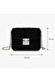 Black Knitted Hand and Shoulder Bag with Chain Strap Women's Bag - 5
