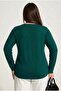 Women's Half Zipper Detailed Plus Size Blouse 1387-23 - 3