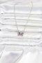 316L Steel Chain Silver Color Purple Butterfly Model Women's Necklace - 2