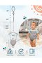 Baby Doorway Jumpers, Sturdy Johnny Jumper w/Adjustable Strap, Soft Baby Johnny Bouncer w/Seat Bag, Grey - 2