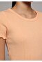 Slim Fit Round Neck Plain Women's Short Sleeve T-Shirt - 4