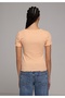 Slim Fit Round Neck Plain Women's Short Sleeve T-Shirt - 2