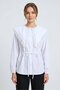 White Oversize Fit Lace Riviera Wide Collar Tie Shirt