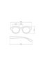 Milano Unisex Sunglasses Transparent White / Lens: Blue Gradient Ok048-Tcl - 5