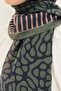 Tencel Monare Shawl Coral Dark Green - 6