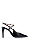 Women's Genuine Leather Black Heeled Shoes