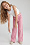 Stone Printed Wide Leg Girls' Sweatpants - 26Y 25507