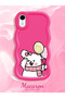 iPhone Xr Compatible Case Camera Protector Red Silicone Couple Phone Case Cat Pattern - 2
