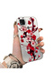 Poco C31 Compatible Silicone Edge Hard Back Case Couple Phone Case with Floral Pattern