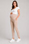 390 Beige Color Modal Adjustable High Waist Maternity Pants - 2