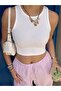 White - Women's 3-Piece Slim Fit Crop Blouse - 2