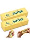 2PCS Butter Squishy – Slow Rising Butter Squishy Toy, Realistic Food Fidget Toys for Adults, Soft PU Material, Sensory Anxiety Relief & Focus Aid, Portable 5.5 Inch Squishy Butter for Office & Home