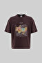 Men's Palermo Embroidered Oversize T-Shirt Brown