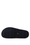 Women's Genuine Leather Black Flat Slippers - 3