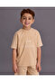 Boys Beige Embellished T-Shirt