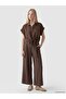 Xside Brown Crop Modal Blended Women's Shirt - 2