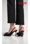 Women's Shoes with Bow Detail, Black - 3