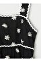 Lcwaikiki Maternity Black Square Neck Embroidered Dress - 8