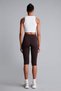 High Waist Sports Above Knee Brown Leggings I2664Ax26Hs - 5