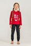 Be Happy Everyday Mother Daughter Red Long Sleeve Pajama Set - 3