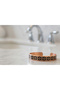 100% Handmade Copper |   Copper Modern Geometric Patterned Adjustable Clamp Bracelet - 7