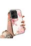 Redmi 13 4g Compatible Silicone Edge Hard Back Case Couple Phone Case with Floral Pattern