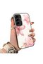 Samsung Galaxy A56 Compatible Silicone Edge Hard Back Case Couple Phone Case with Floral Pattern