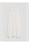 Lcw Vision White Crew Neck Embroidered A-Line Mini Dress - 5
