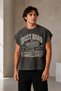 Oversize Dust Road Printed Vintage Daily Use Street Wear Crew Neck Boxy Worker T-Shirt