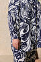 Navy Blue Cocoon Patterned Tunic - 5