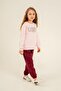 Girl's Printed Pink Long Sleeve Tracksuit Set Us2711-C-V2 - 8