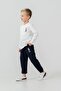 Boy's Printed White Long Sleeve Tracksuit Set Us2633-C-V2