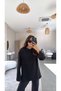 Women's Set of 2 Oversize Basic Long Sleeve T-Shirts Striped Black Loose Comfortable Fit - 5
